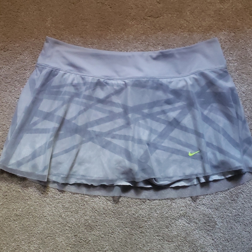 Nike Mesh Dri Fit Skirt Large Gray